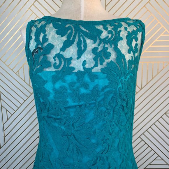 Tadashi Shoji Emerald Green Cocktail Dress - Picture 2 of 12